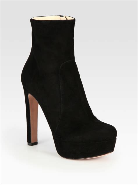 prada platform ankle boots side xip|prada suede ankle boots.